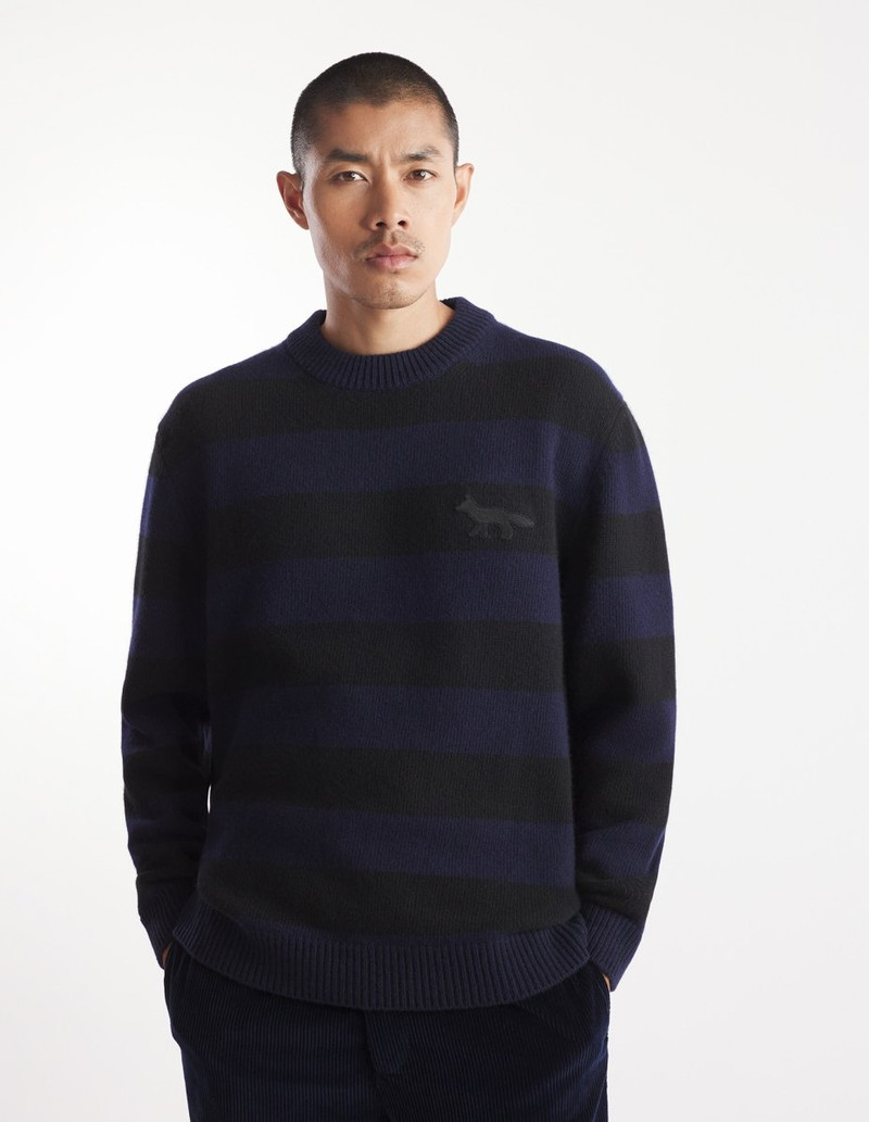 FESTIVE PROFILE FOX PATCH STRIPPED JUMPER 3