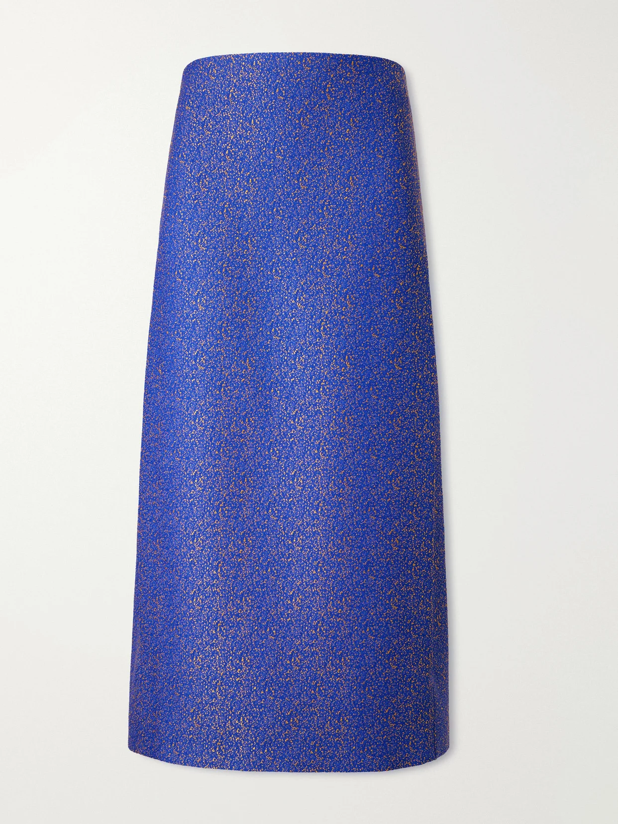 Draped Jacquard Midi Skirt - 1