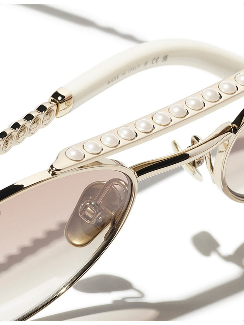 CH4297H Oval-Frame Metal Sunglasses 4