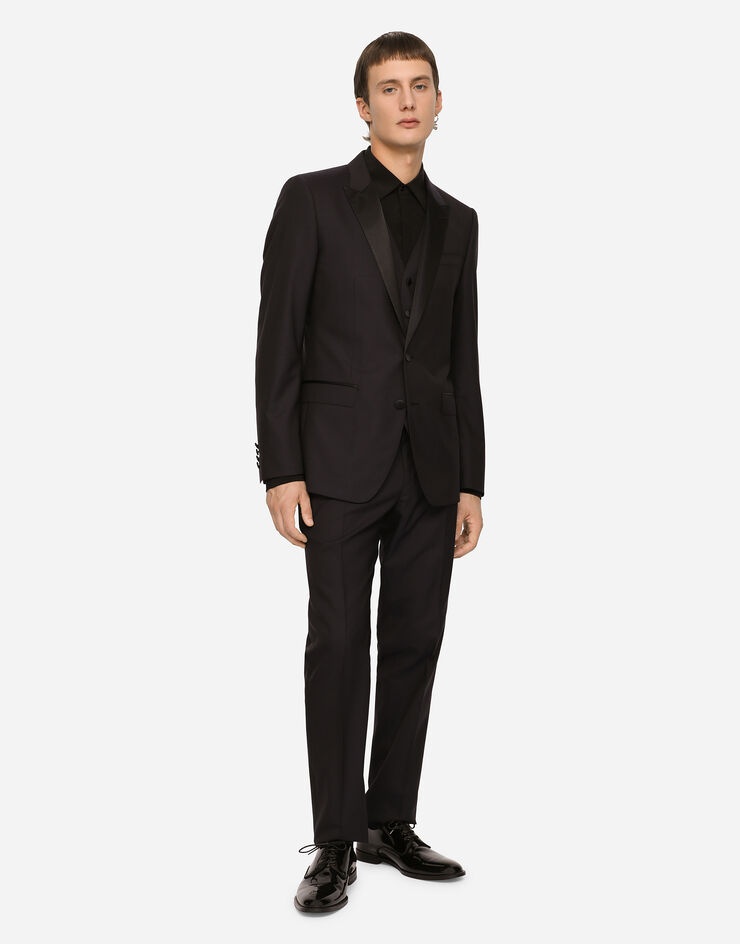 Wool and silk three-piece Martini-fit tuxedo suit - 9