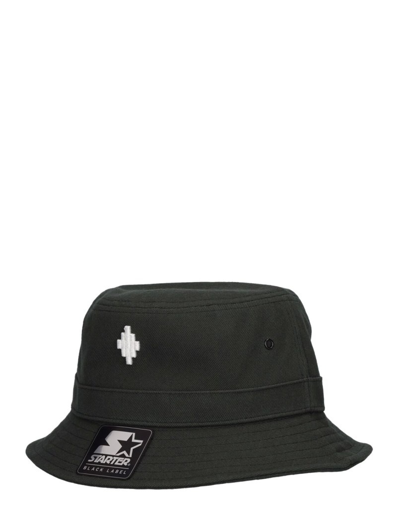 Cross logo embroidery cotton bucket hat - 2