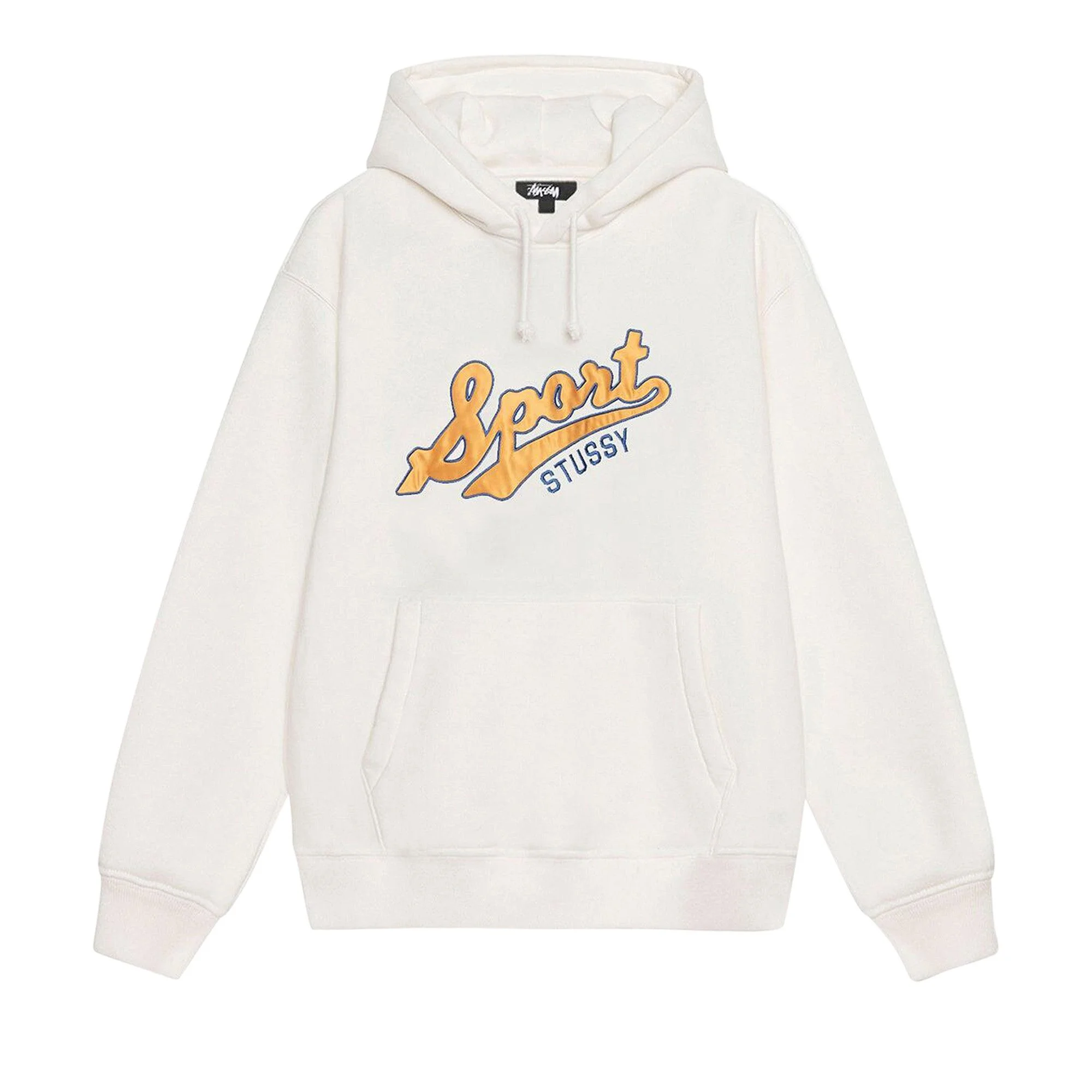 Stussy Satin Patch Oversized Hoodie 'Off White' - 1