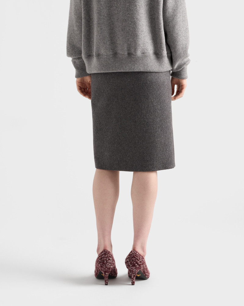 Loden fabric pencil skirt 5