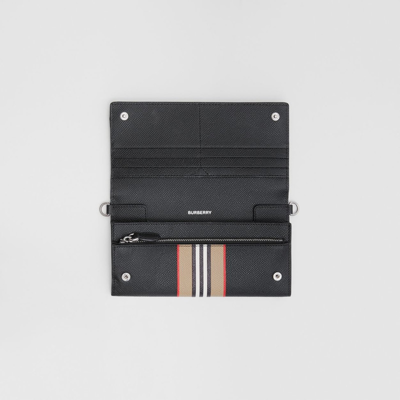 Logo Print Leather Wallet with Detachable Strap 9