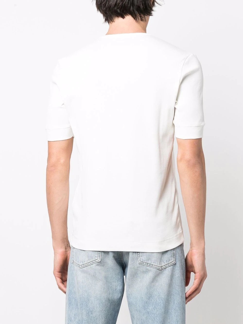 ribbed stretch-cotton T-shirt - 4