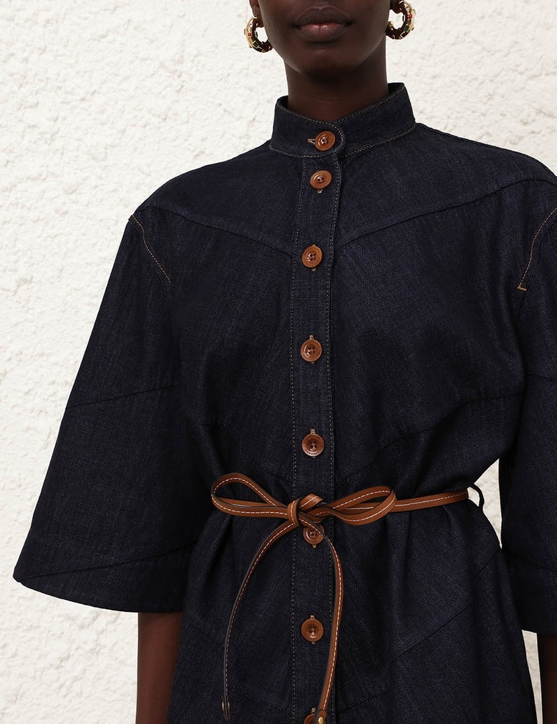 ACACIA DENIM MINI SHIRT DRESS 5