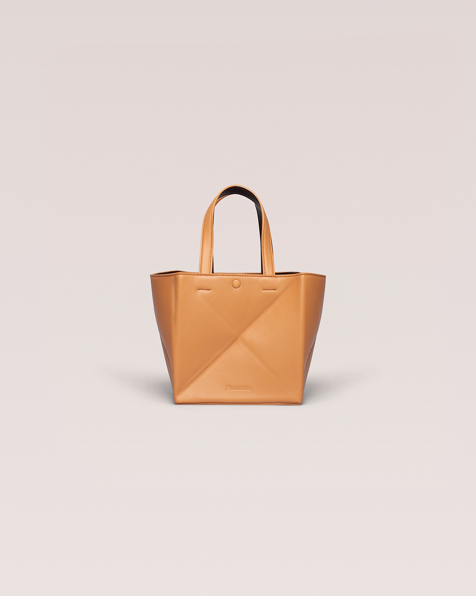 THE ORIGAMI MINI - Origami mini purse - Nude/Dark brown - 1