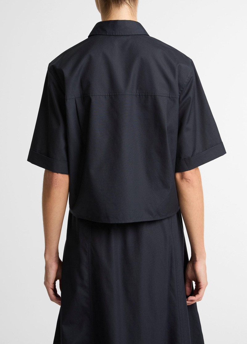 Vince Scallop-Detail Cotton Button-Front Shirt outlook