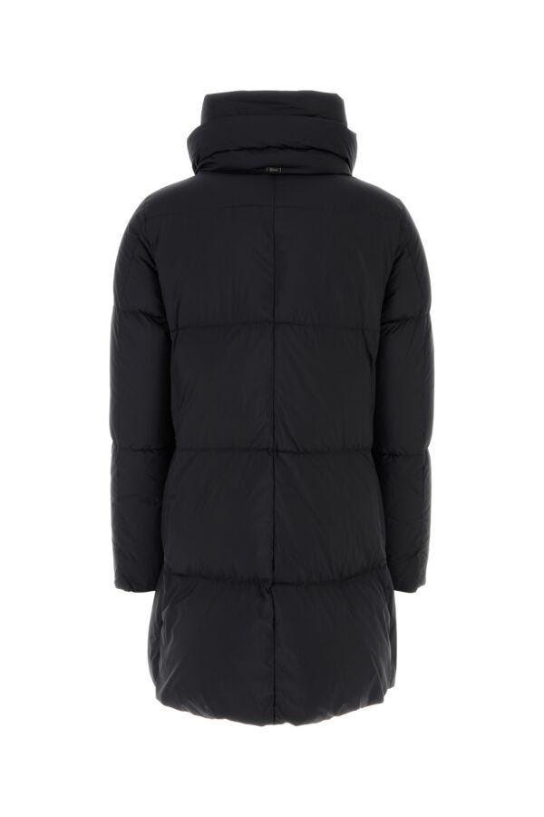 Black nylon down jacket - 2