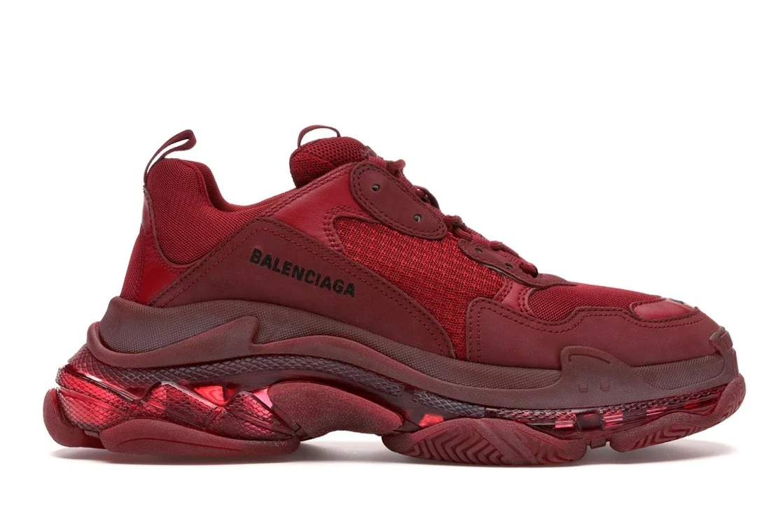 Balenciaga Triple S Burgundy Red - 1