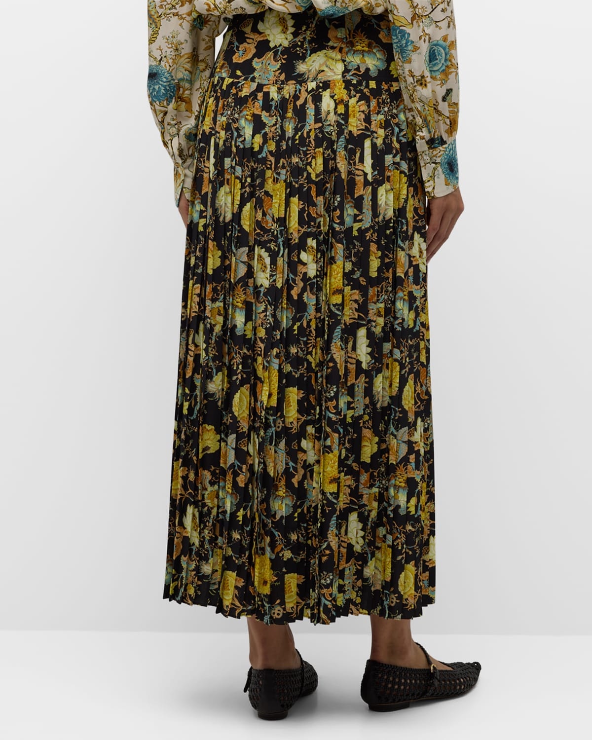 Annine Floral Pleated Midi Skirt - 6