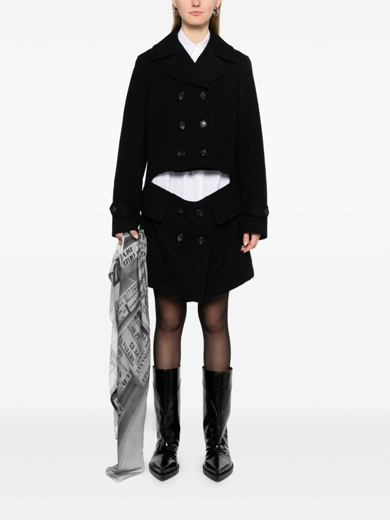 BLACK COMME des GARÇONS double-breasted coat outlook