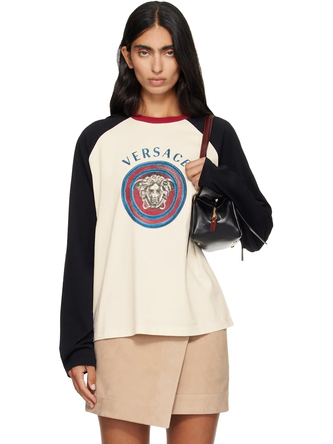 Off-White & Black Printed Cotton-Jersey Regular T-shirt - 1