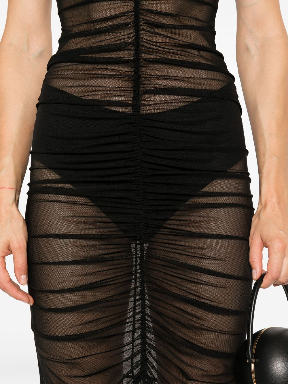 strapless fishtail gown - 5