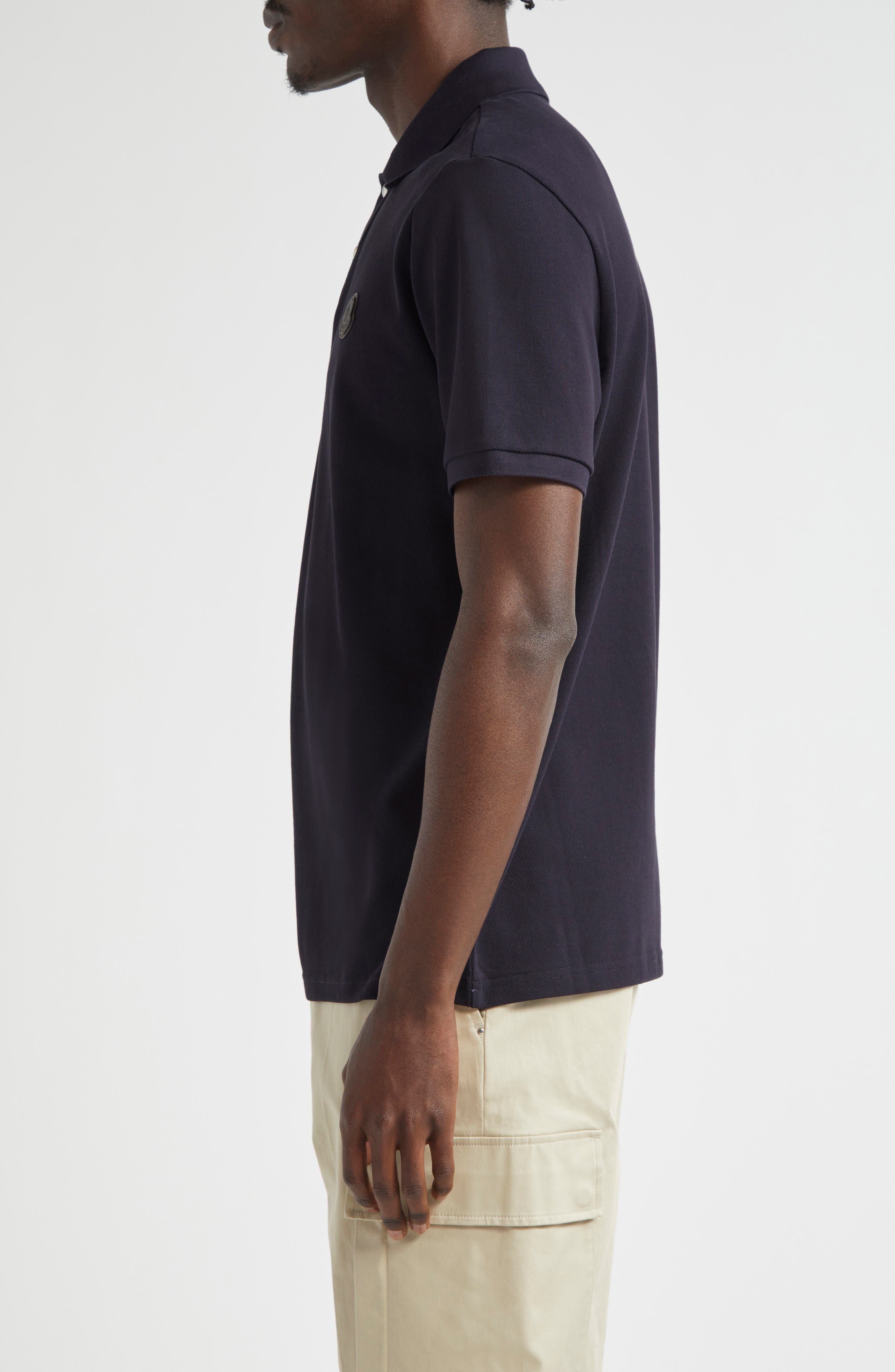 Logo Snap Placket Cotton Polo - 3