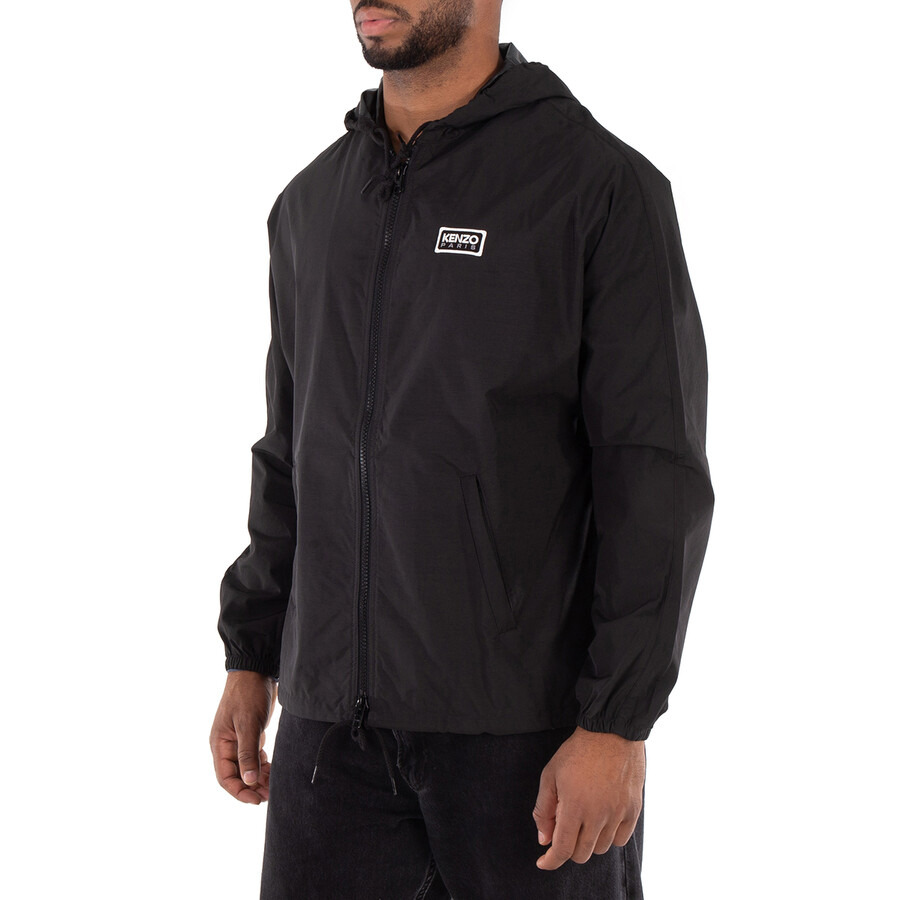 Kenzo Drawstring Logo-Patch Windbreaker Jacket - 2