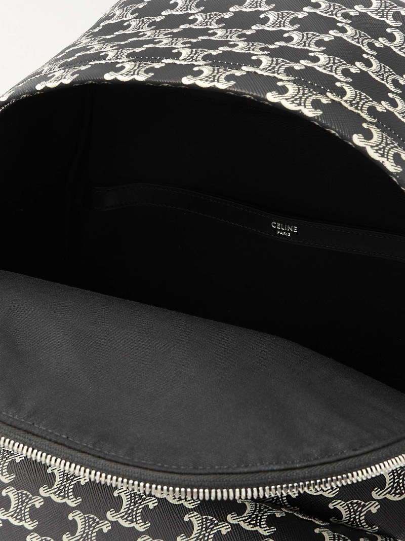 Triomphe Leather-Trimmed Logo-Print Coated-Canvas Backpack 3