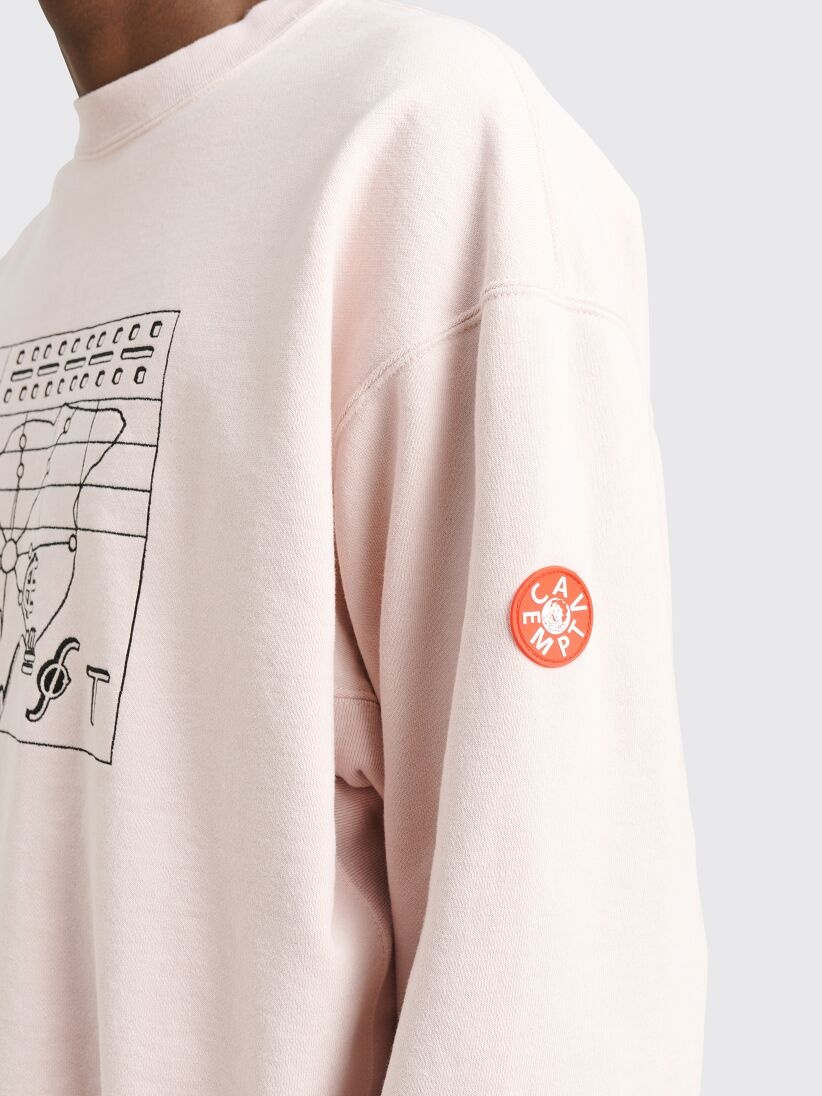 Cav Empt CAV EMPT NOT ELEMENT OF CREW NECK SWEATSHIRT PINK