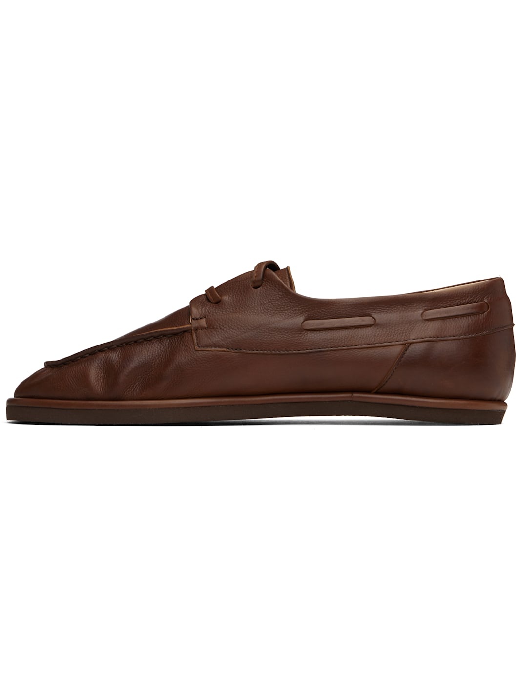 Brown Soft Leather Deck Shoes - 3