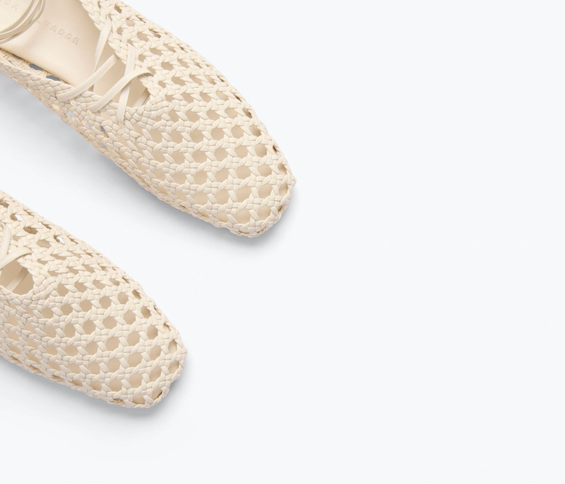 ETTA WOVEN ANKLE LACE-UP FLAT 4