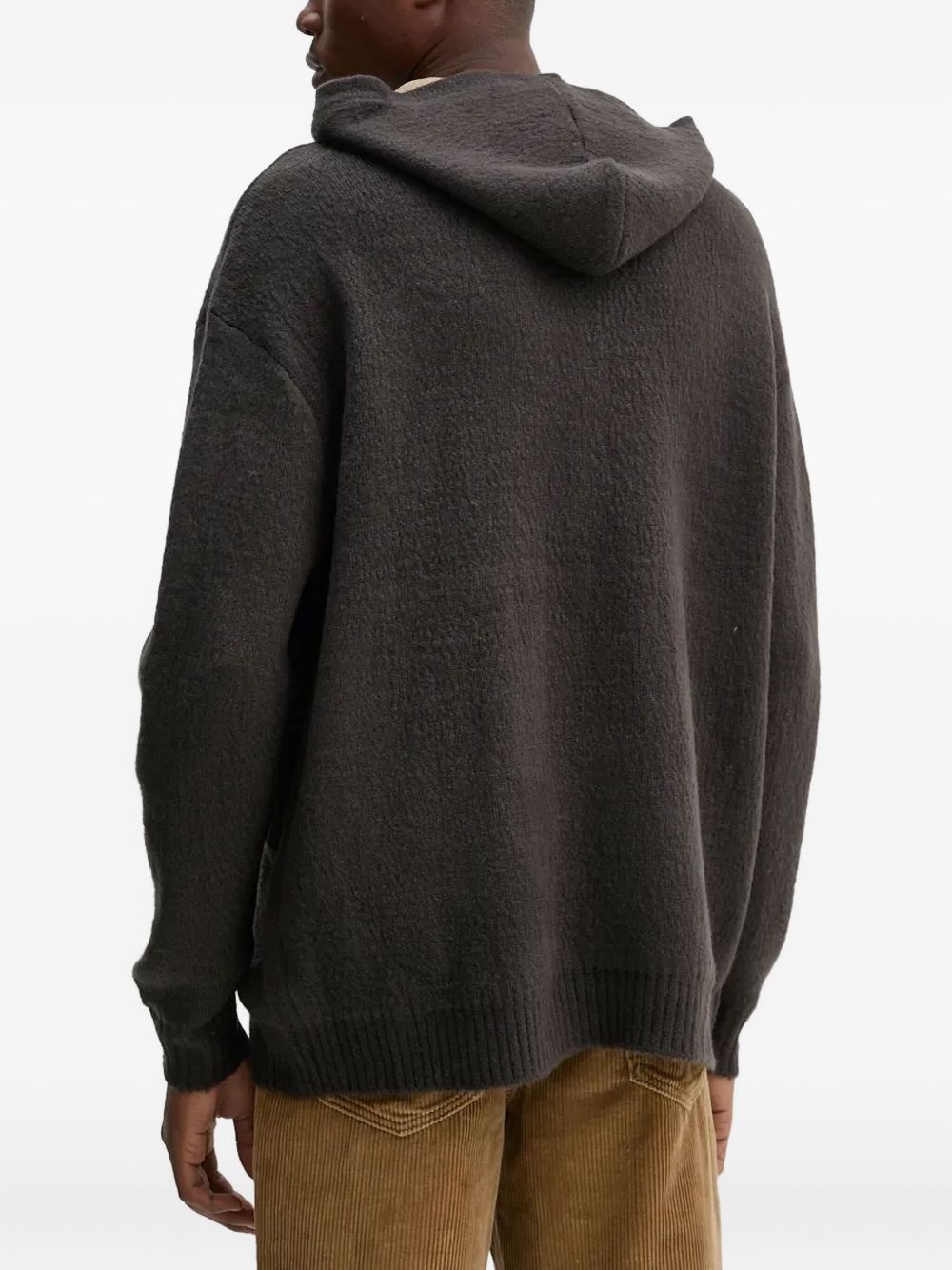 embellish-logo hooded sweatshirt - 3