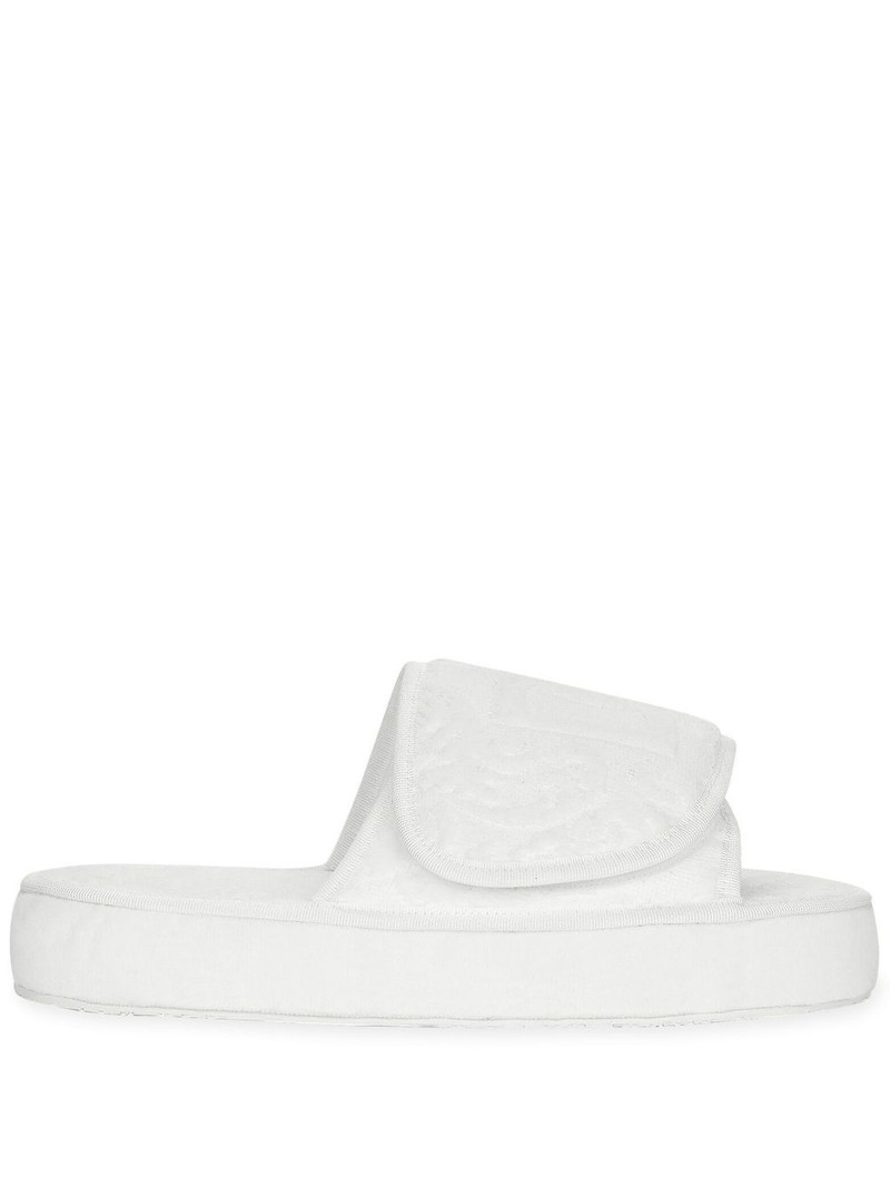 embossed-logo touch-strap slippers 1