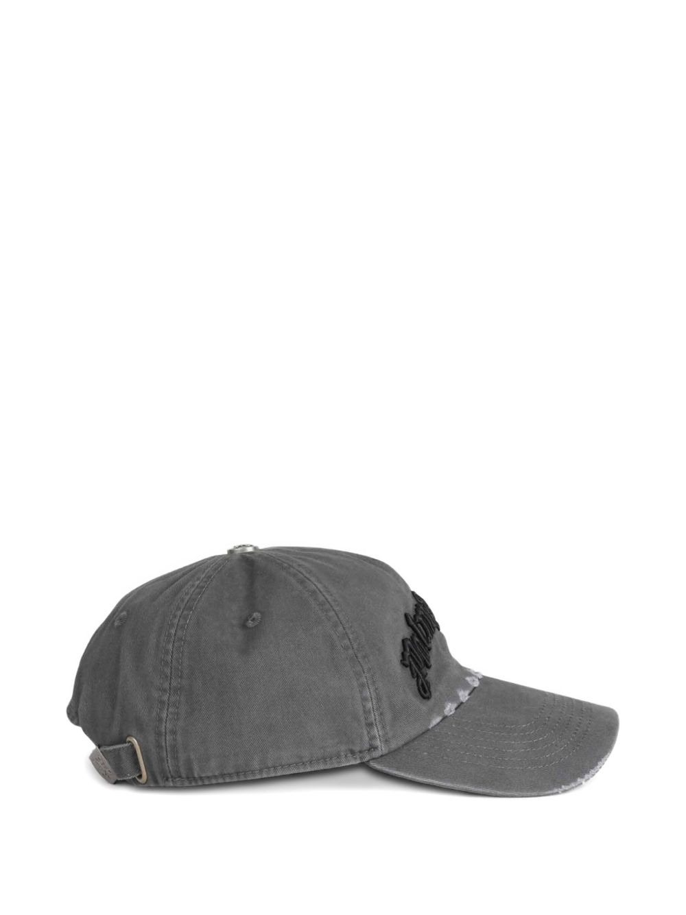 logo-embroidered distressed baseball cap - 2