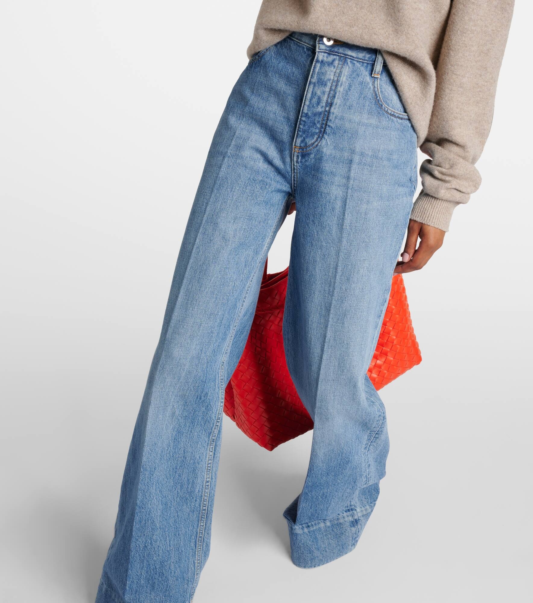 Mid-rise wide-leg jeans - 5