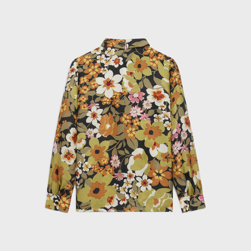 CELINE lavalliere blouse with bow in silk organza outlook
