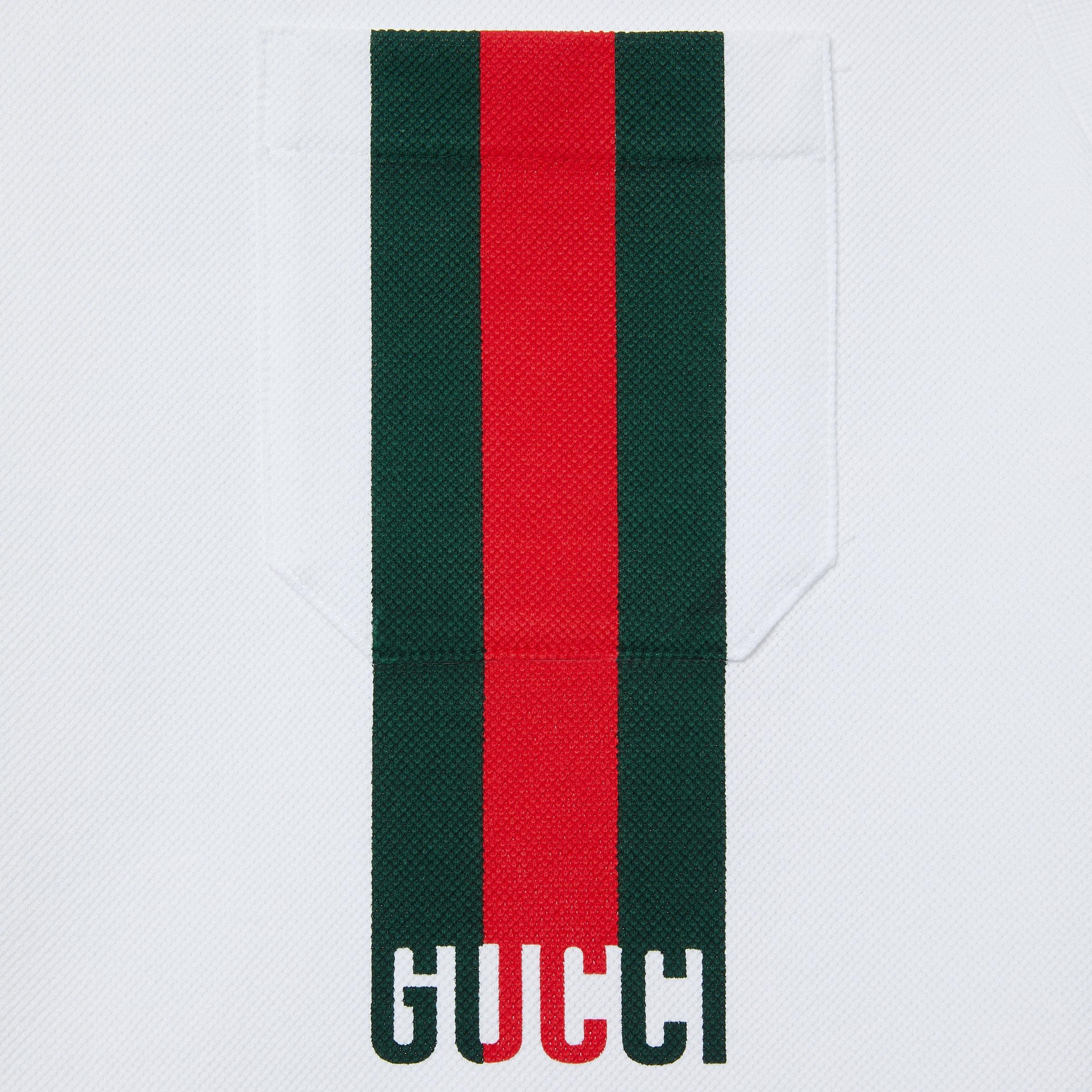 Cotton piquet polo shirt with print - 7