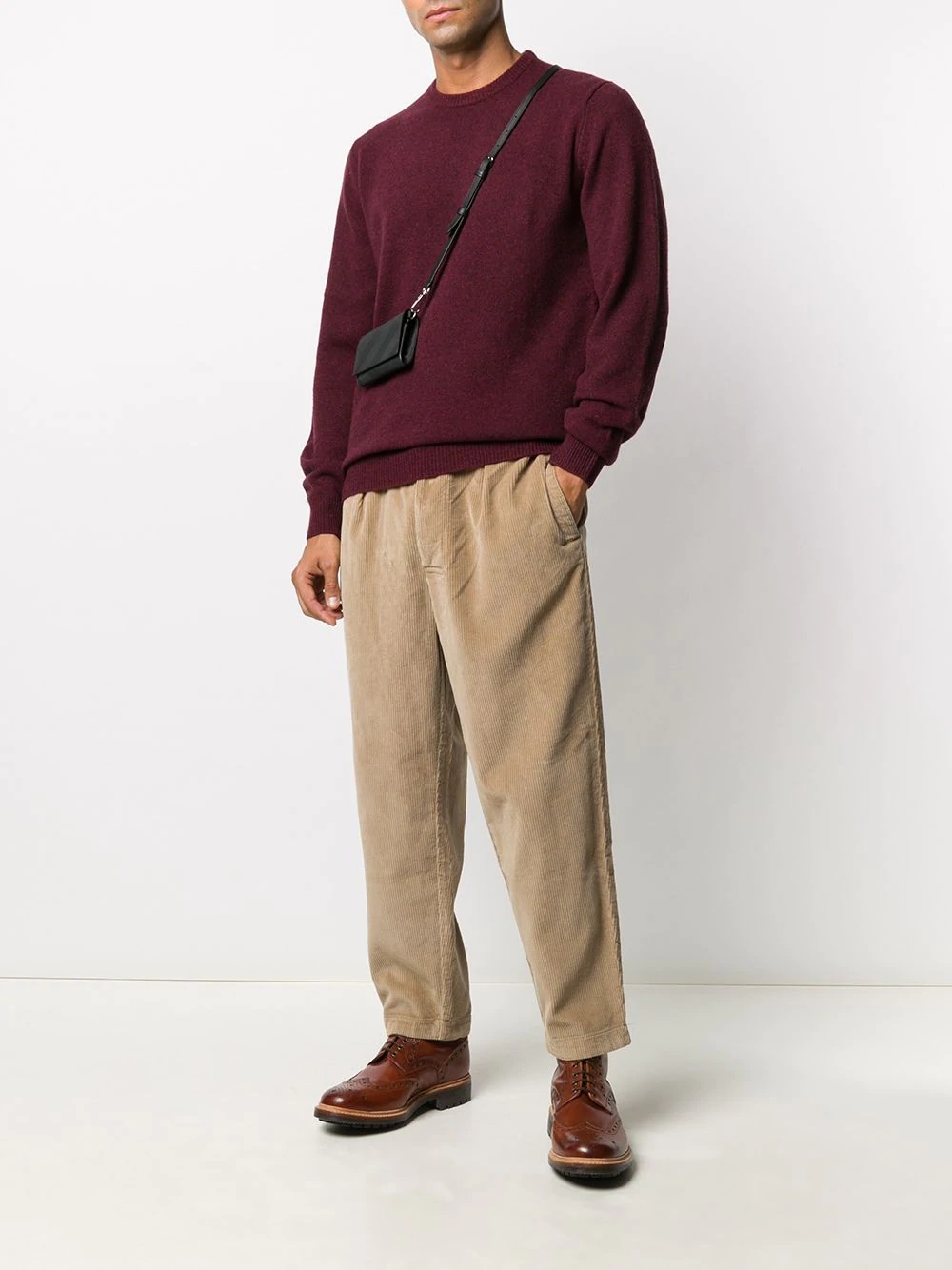 corduroy loose-fit trousers  - 2