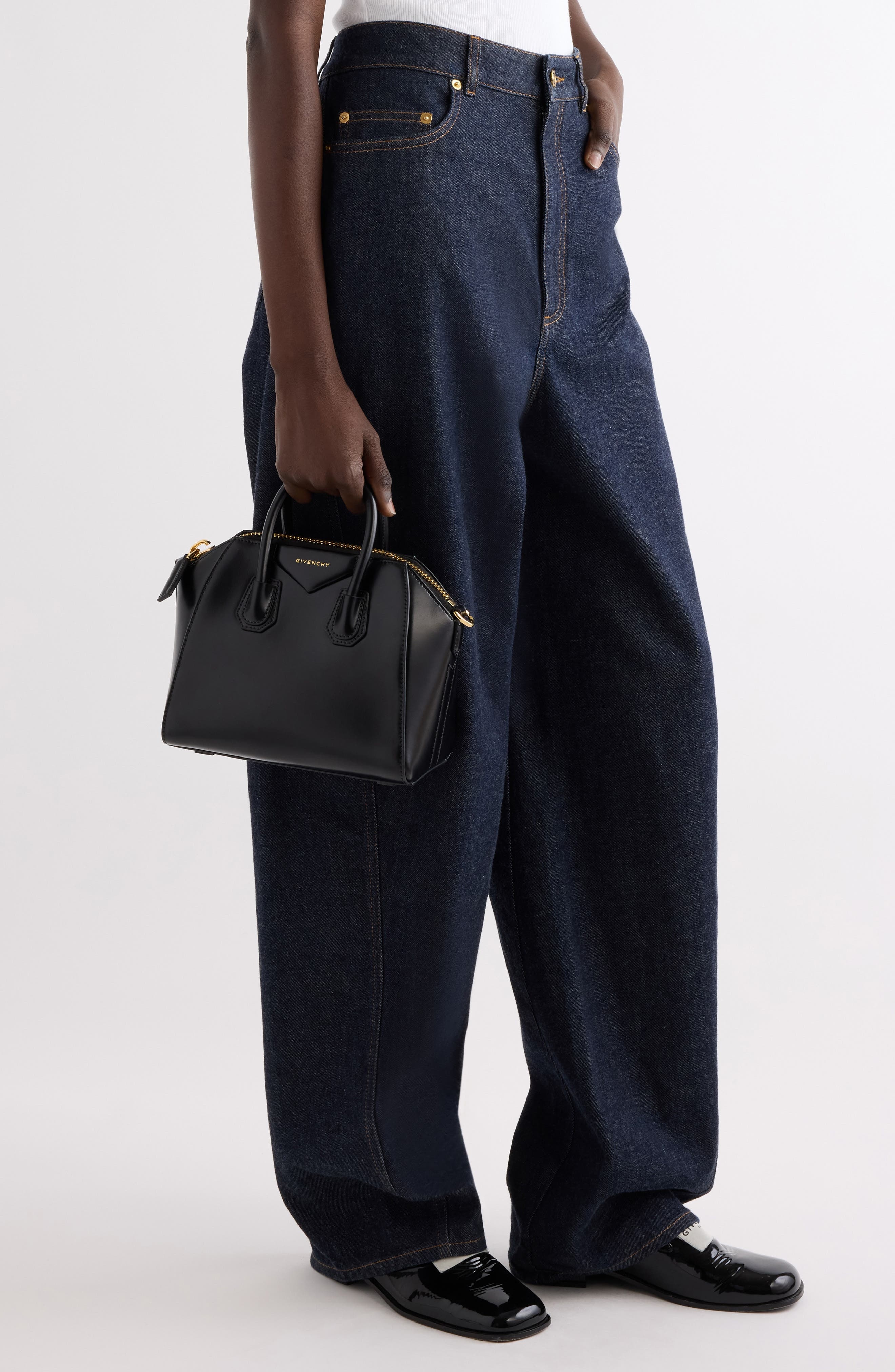 Givenchy Small Antigona Leather Satchel in Black at Nordstrom - 2