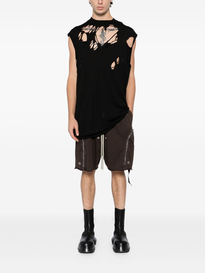 Rick Owens DRKSHDW eyelet-embellished cotton shorts outlook
