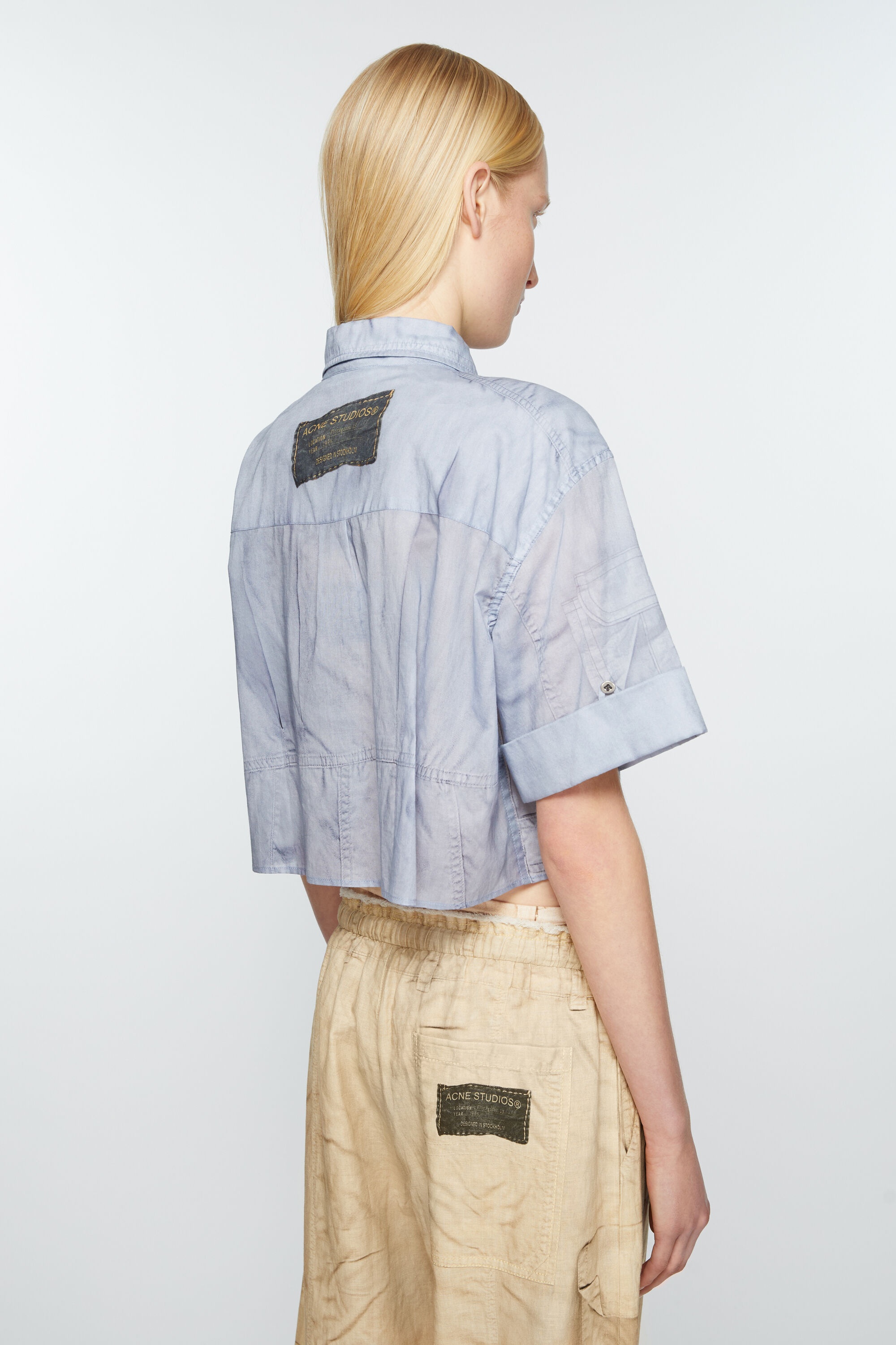 Button-up shirt printed - Light blue - 3