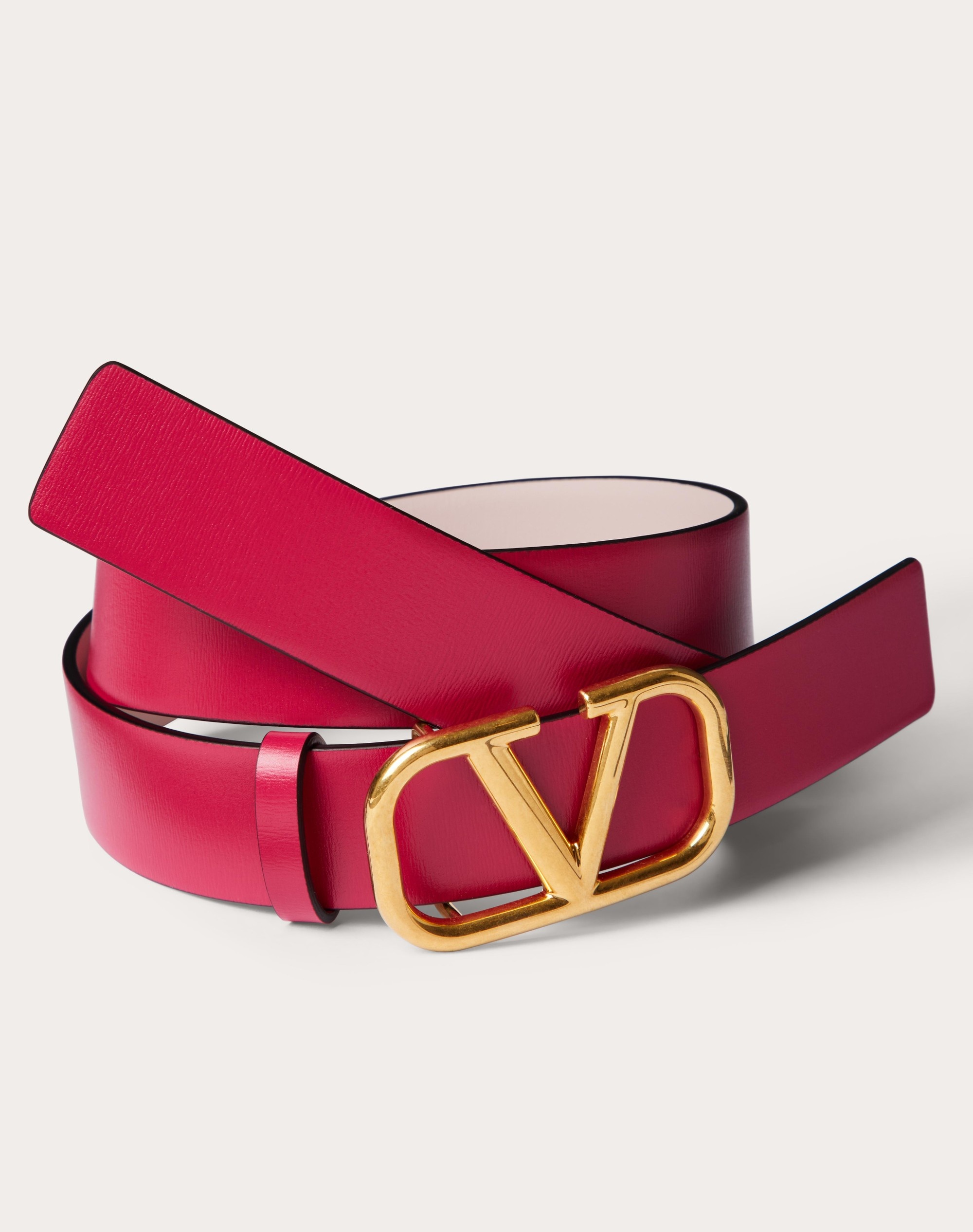 REVERSIBLE VLOGO SIGNATURE BELT IN GLOSSY CALFSKIN 30 MM - 2