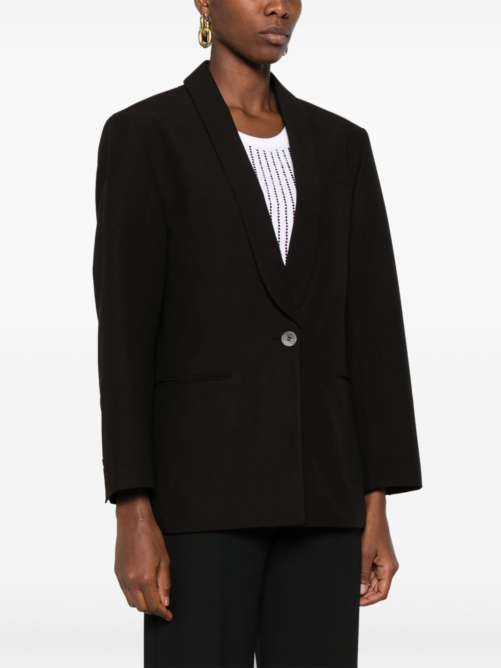 logo-appliqué blazer - 3