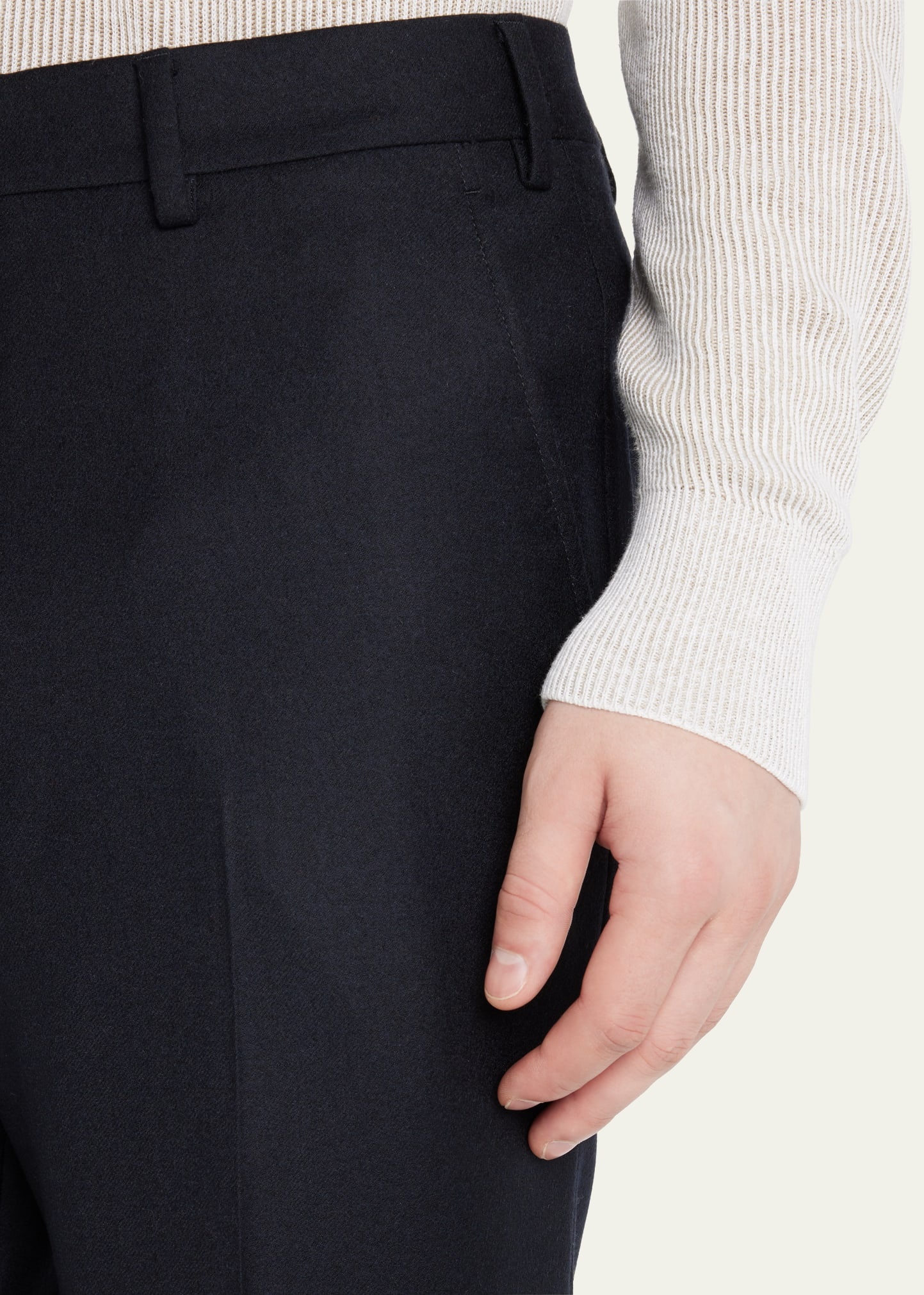 Men's Four-Pocket Wool-Cashmere Trousers - 5