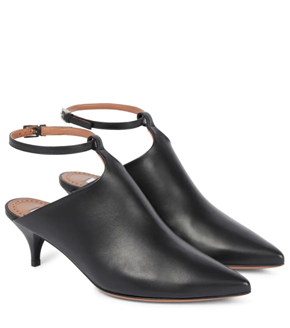 Convertible leather mules - 7