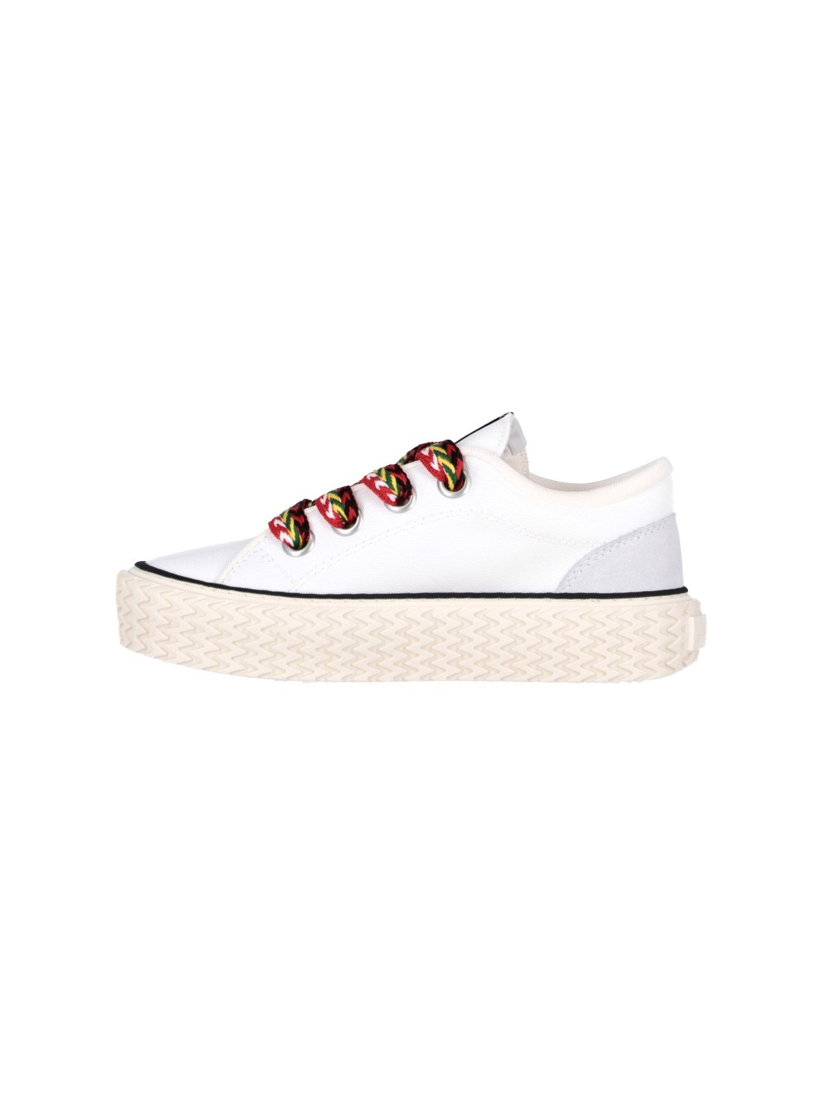 platform leather low-top sneakers - 3