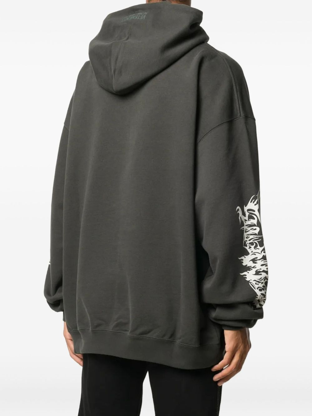 patchwork graphic-print hoodie - 4