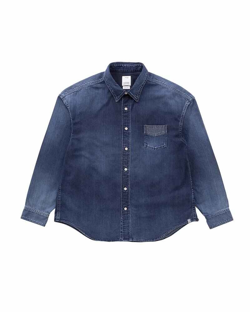 SS WORKHORSE SHIRT DMGD INDIGO - 1