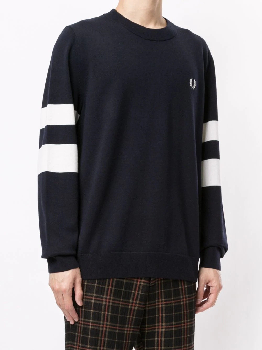 striped logo pullover - 3