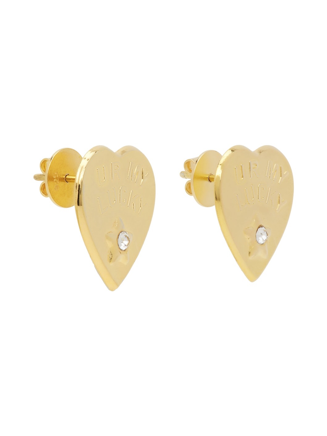 Gold Lucky Star Earrings - 2