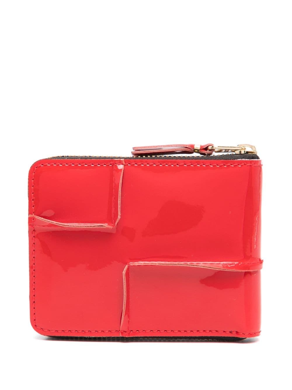 exposed-seams zip-up wallet - 2