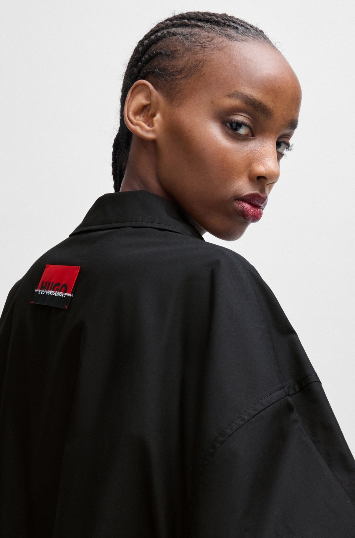 HUGO X LES BENJAMINS TRENCH COAT WITH BEADED ROSE BROOCH - 6