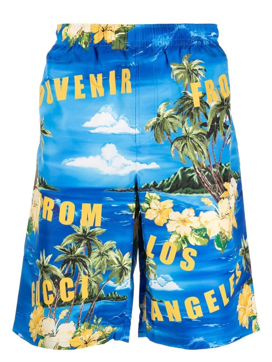 GUCCI Printed swim shorts - 1
