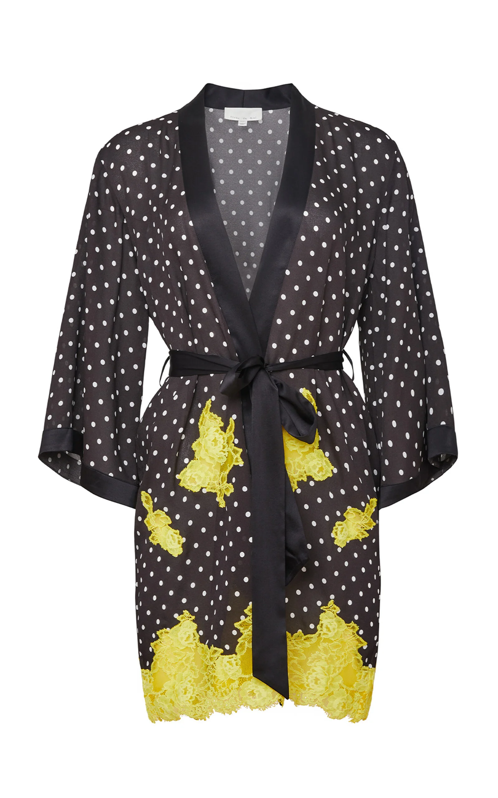 Lace Applique Robe - 1