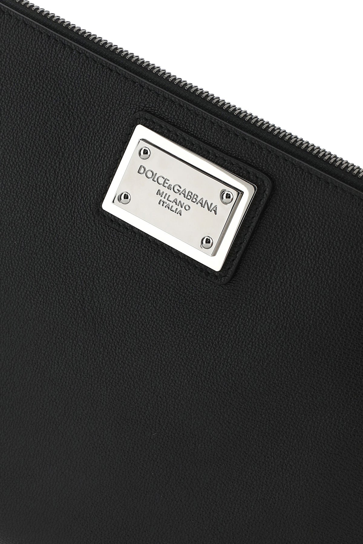 Black leather and nylon pouch - 4