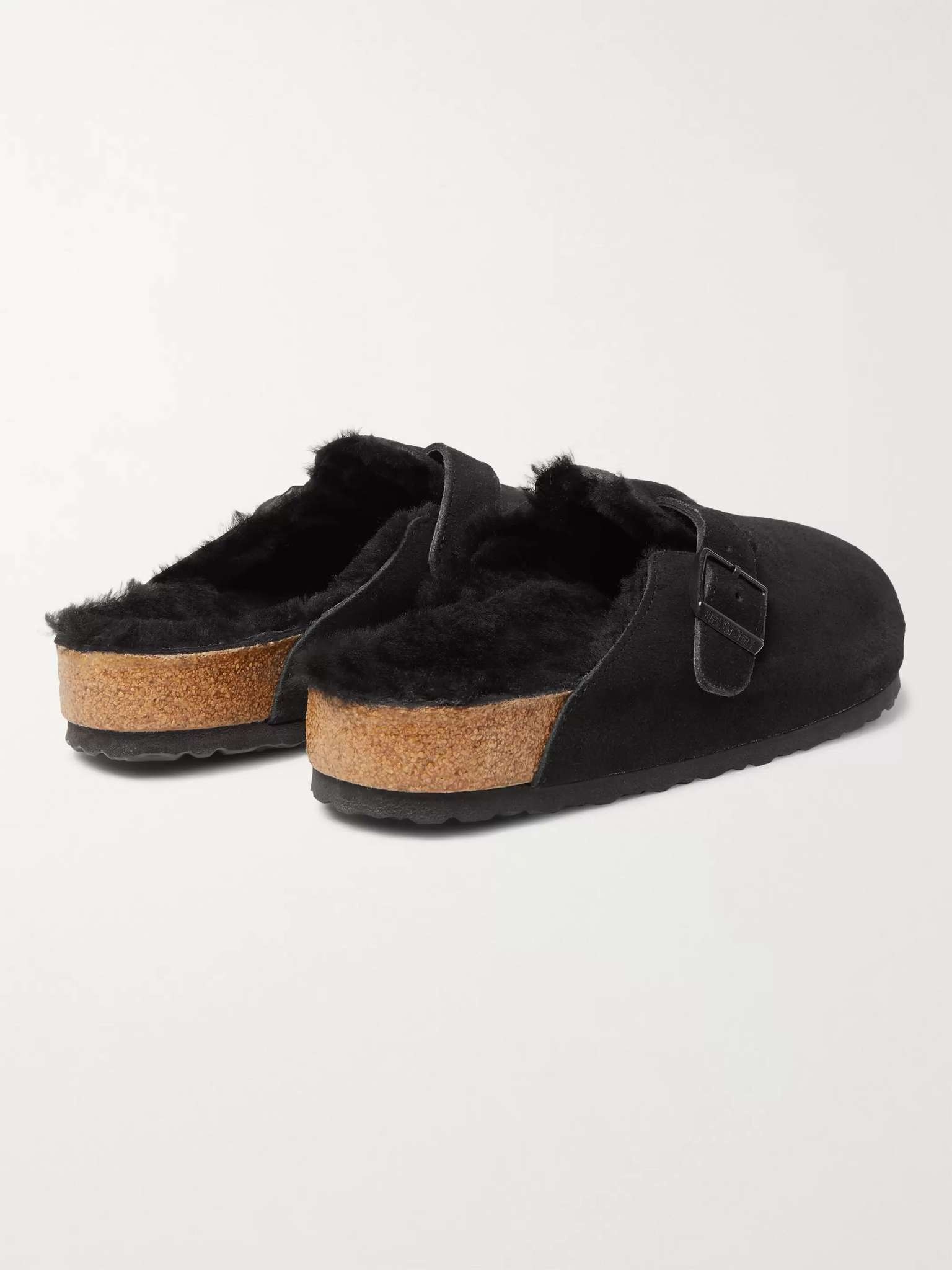 Boston Shearling-Lined Suede Clogs - 5