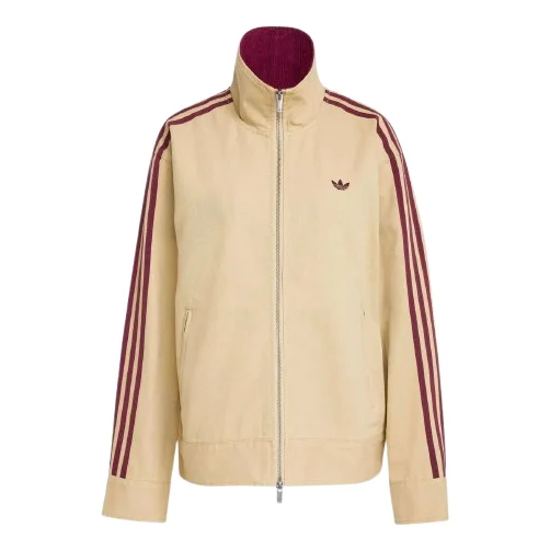(WMNS) adidas Twill Full Zip Jacket 'Beige' KF2312 - 1